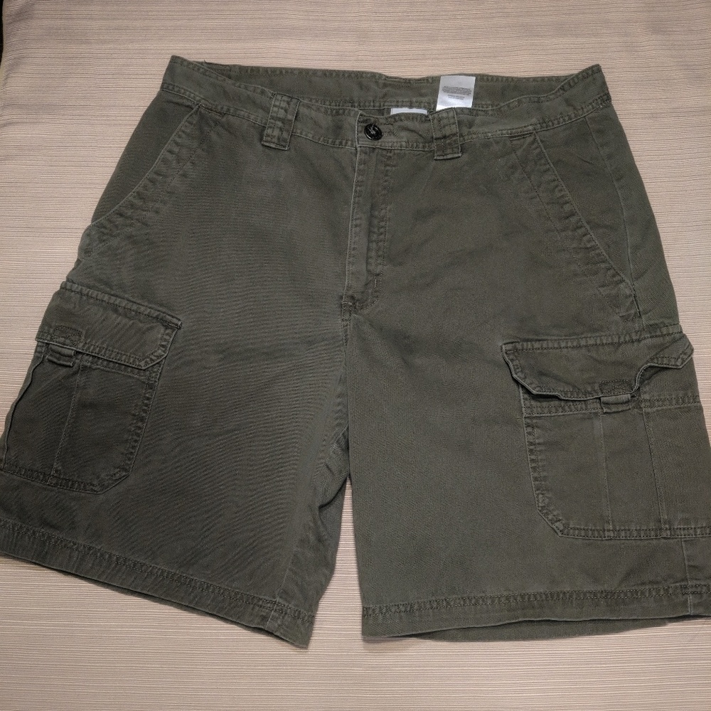 Army Green Columbia Cargo Shorts
